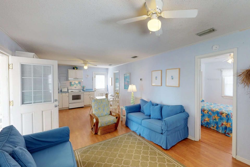 There is 2 pull out couches for the kids with linens included