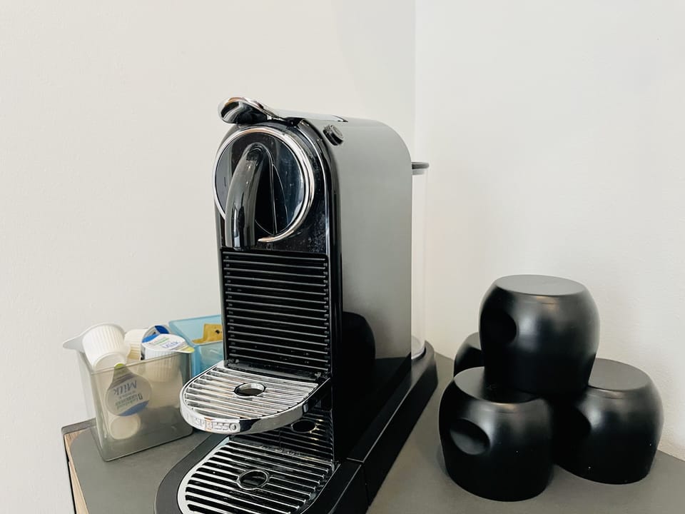 Nespresso Coffee Machine in Master Bedroom 