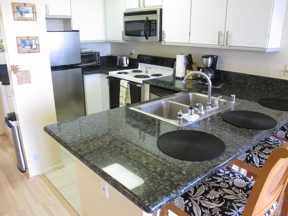 Kitchen and bar area
