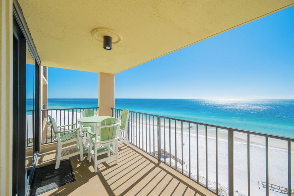 Relax on your balcony, soaking in the coastal views while enjoying the calming sounds of the shore