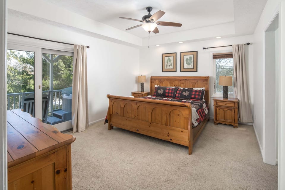 Spacious King Bedroom with Peaceful Views and Cozy Comfort