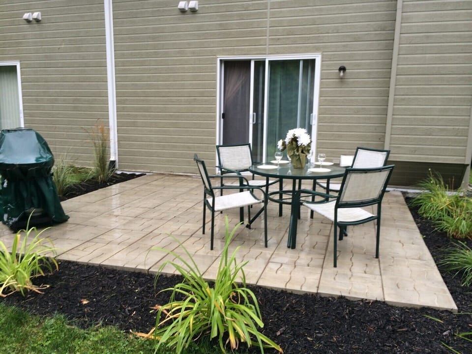 Step-out terrace from living room