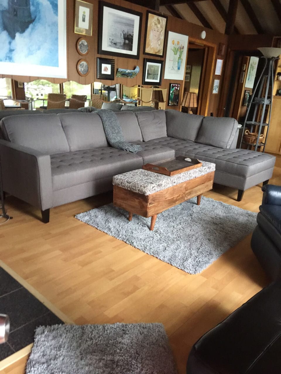 Livingroom w/great view of the Lake.