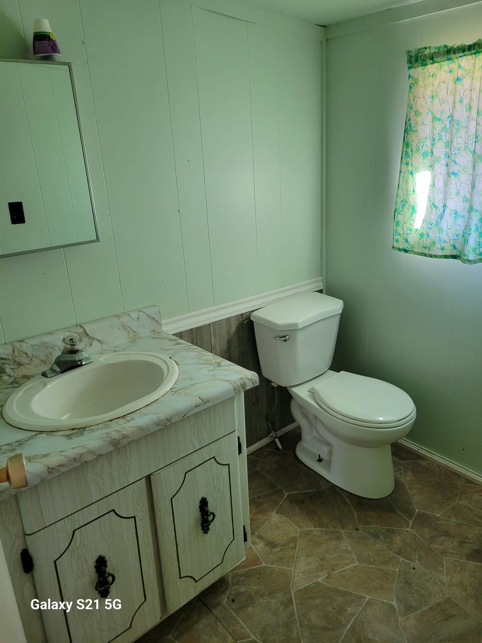 1/2 bath in. Shower outside or shower house