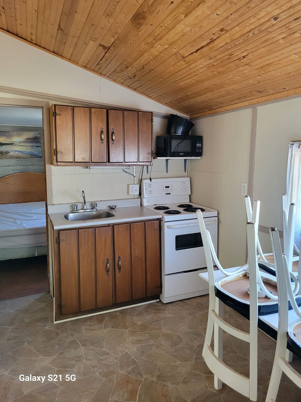 full sized fridge and stove