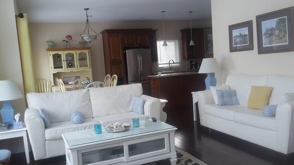 View into kitchen from greatroom