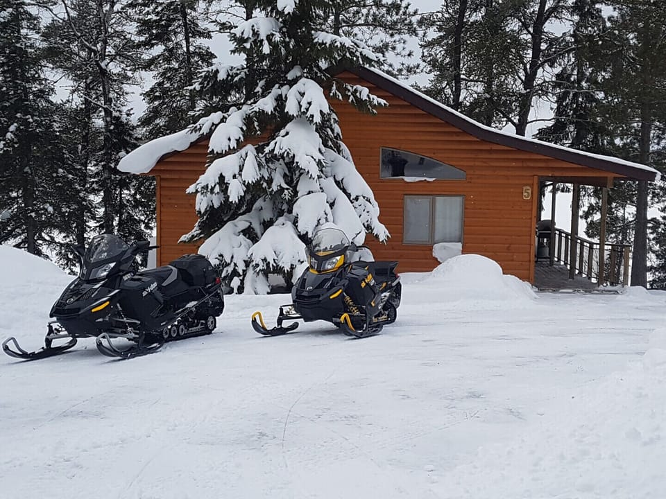 Can snowmobile right to your doorstep.