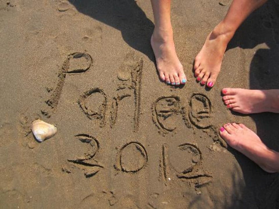 Put your feet in the sand.
