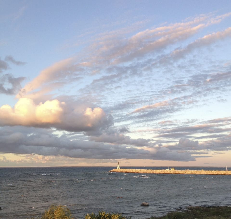 photo from inside (years ago when water level was lower). Stunning Bay and Sky
