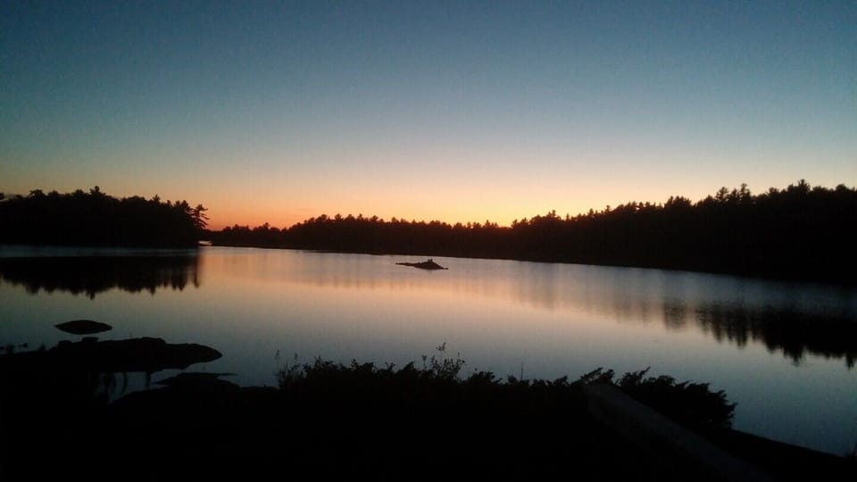 Sunset view from deck