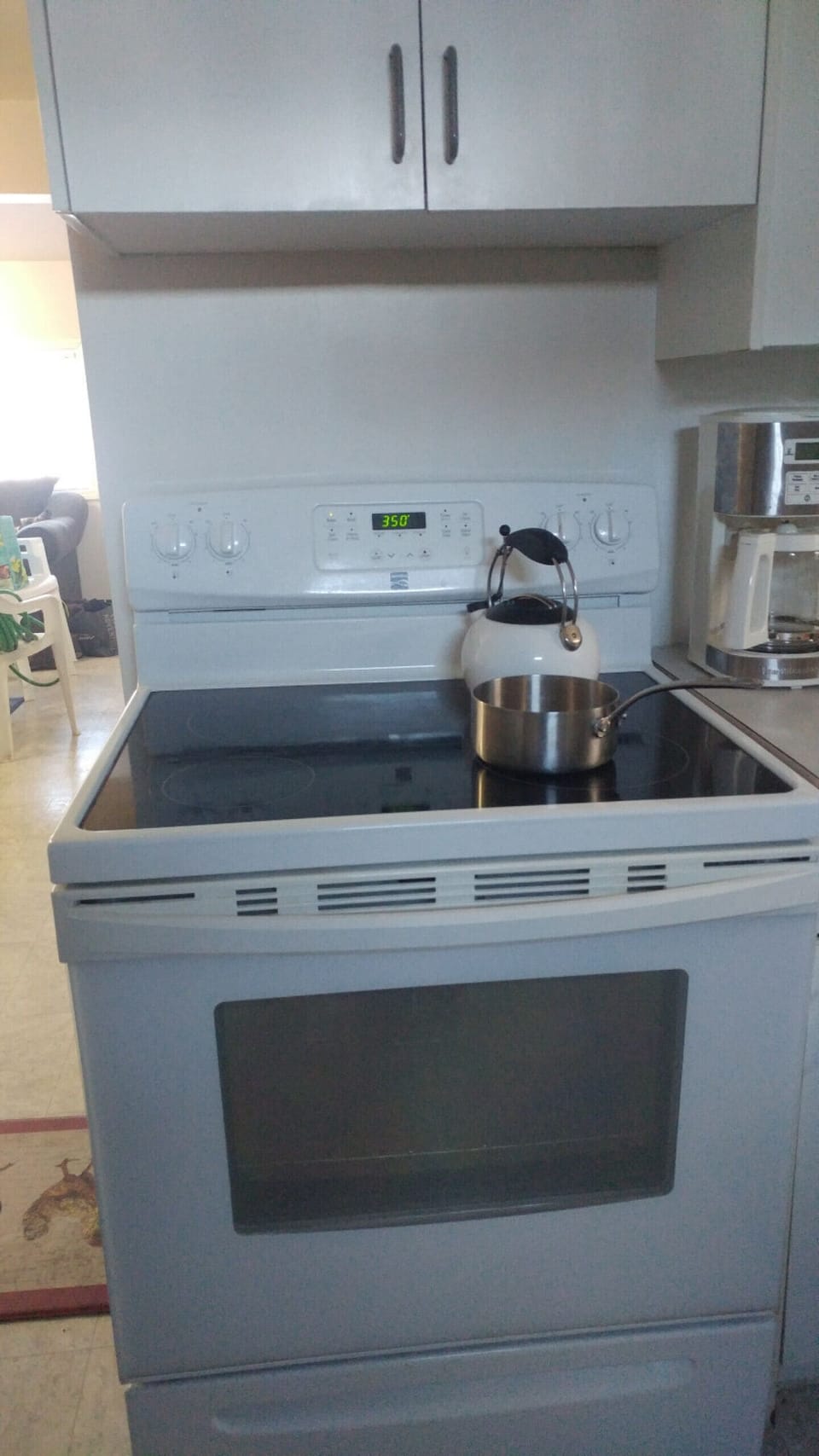 Stove- closeup of ceramic top.