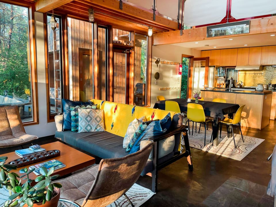 The Loft living area in full sunshine.