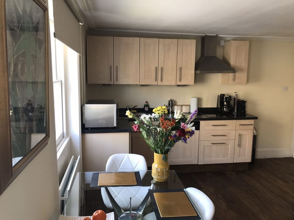 wooden oak floors throughout the whole apartment