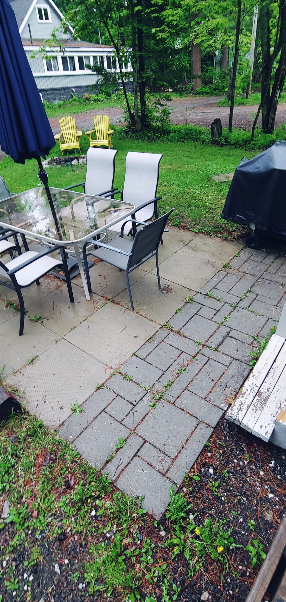Rear Patio Table & seating for 6, Propane BBQ