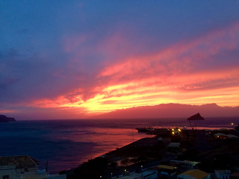 Veranda views of sunsetting 