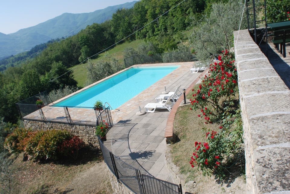 a view of the private pool  of the villa