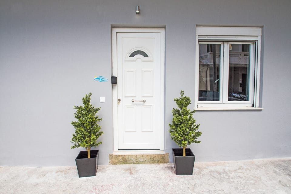 The main entrance of the property