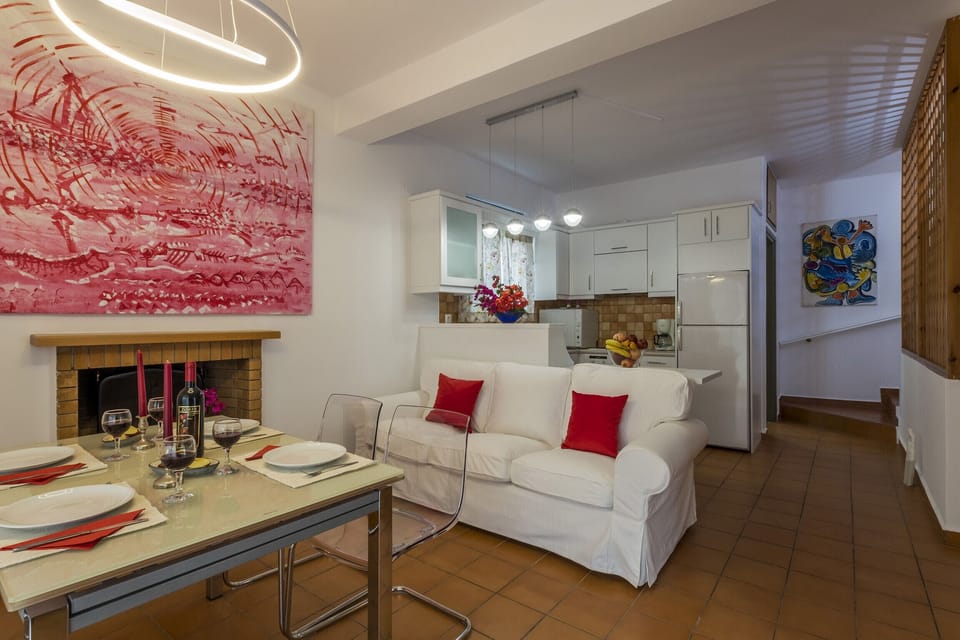 Living area of the Beach villa in Almyrida, Chania