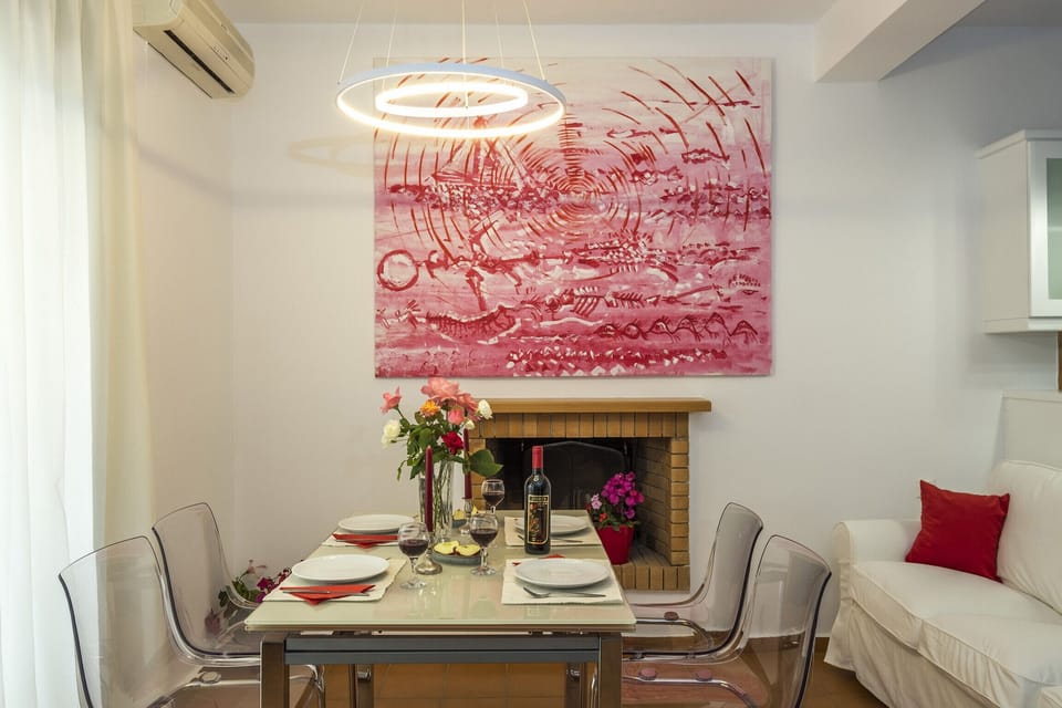 Living area of the Beach villa in Almyrida, Chania