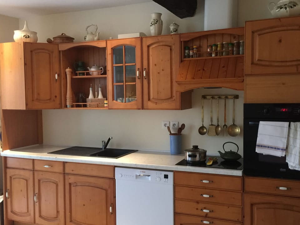 Kitchen with Bosch dishwasher.