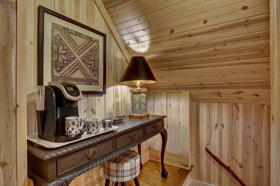 Coffee bar off master bedroom