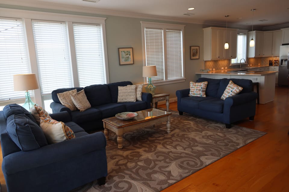 Living room. Lots of natural light and ocean views
