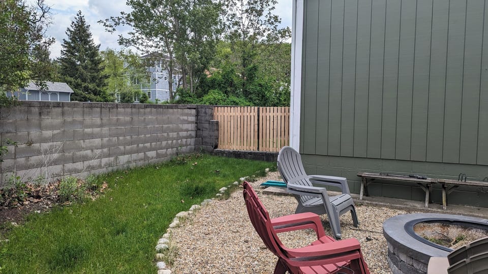 Fully fenced backyard for the fur babies