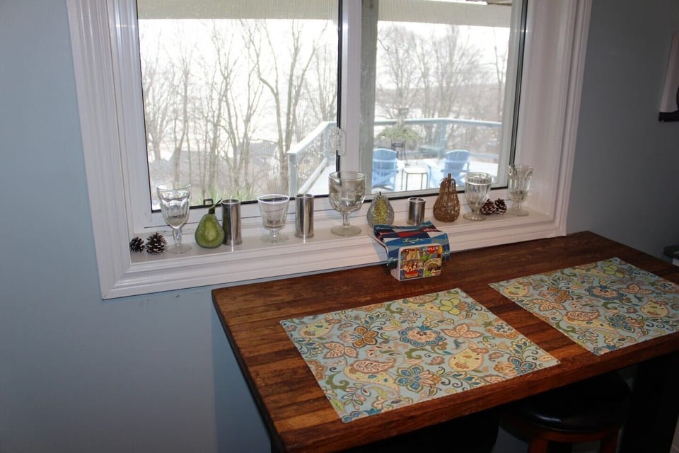 View from the high top dining table