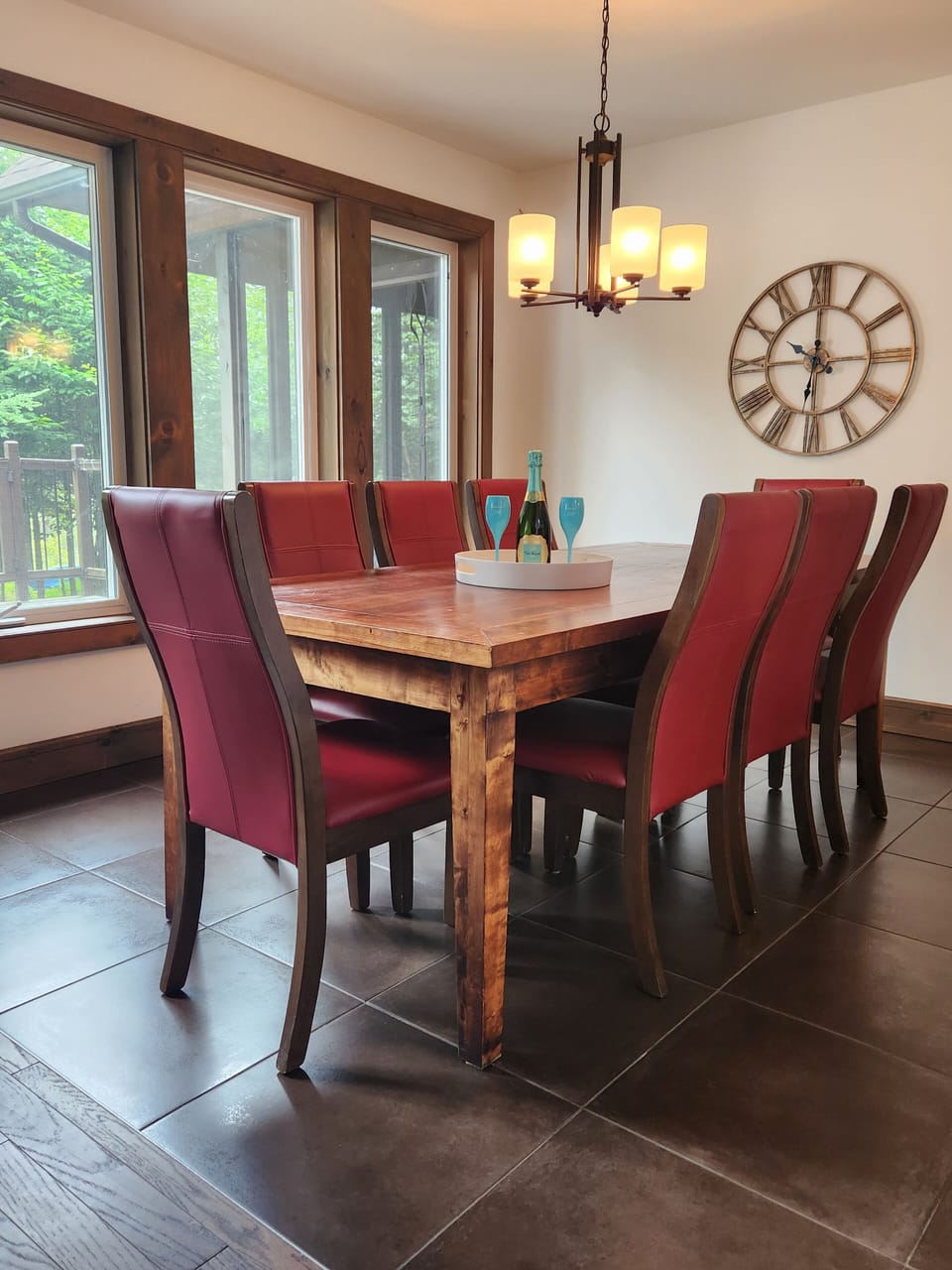 dining room connecting to open area as well.