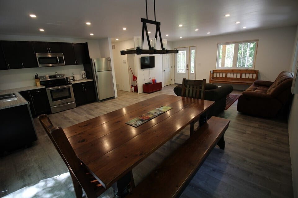 Large open living and dining room!