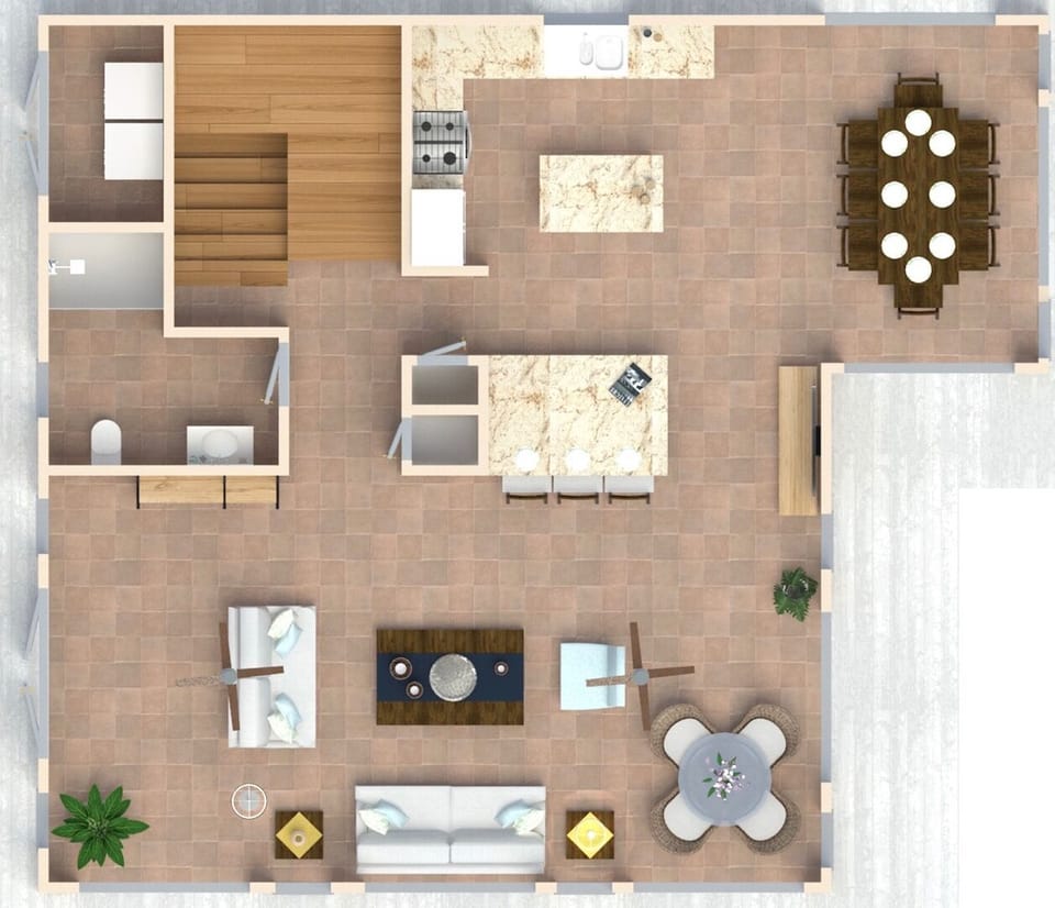 Living Area / Kitchen