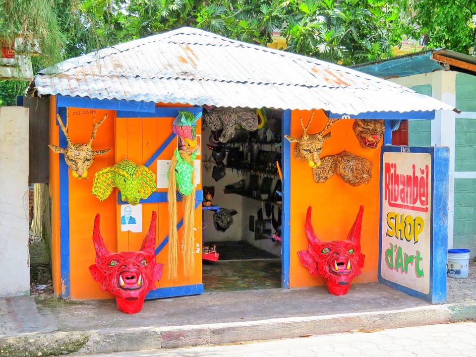 Find great gifts at the many art shops in the Art Capital of Haiti.