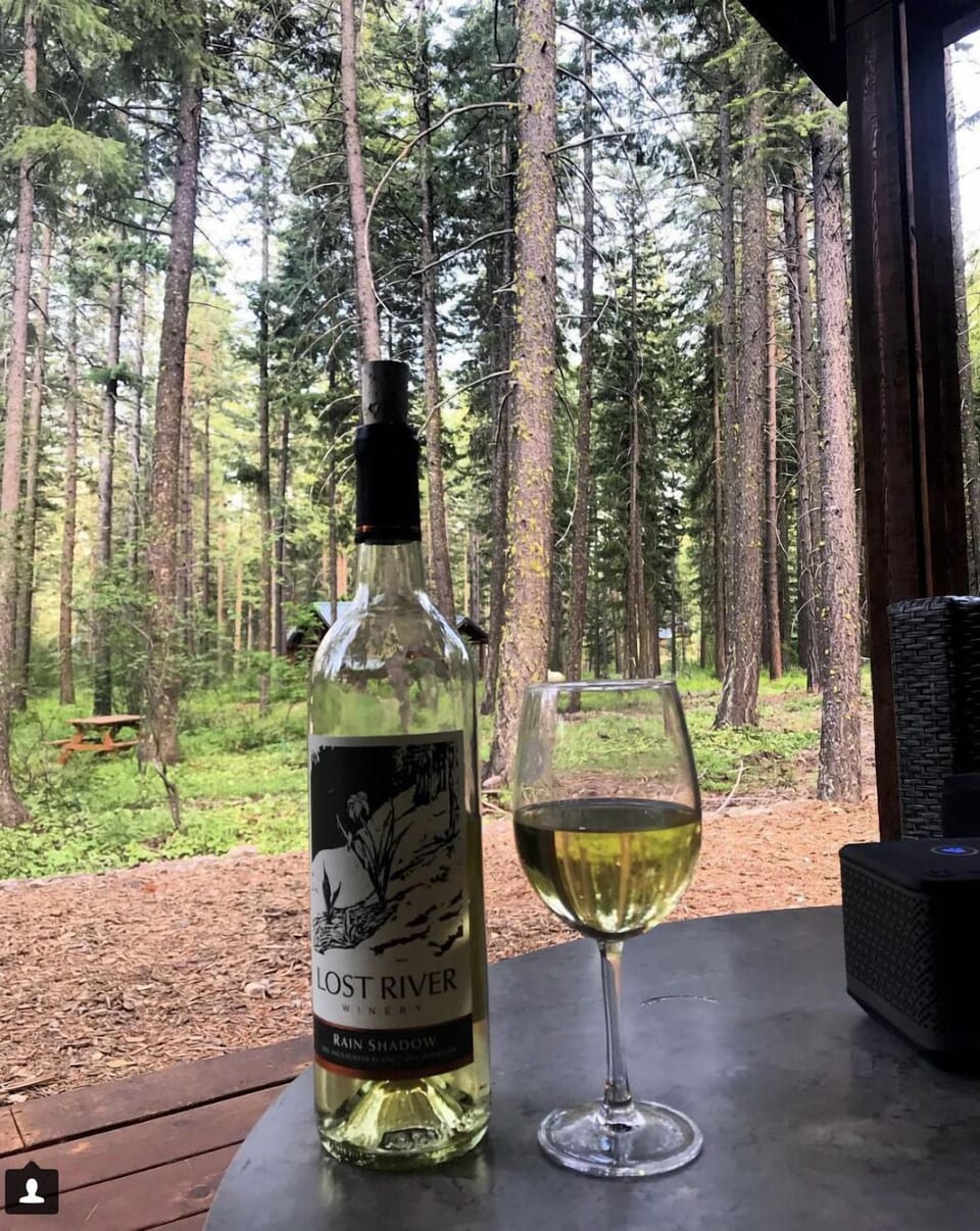 Out on the deck with another Willow Wood favorite - Lost Rivery Winery!