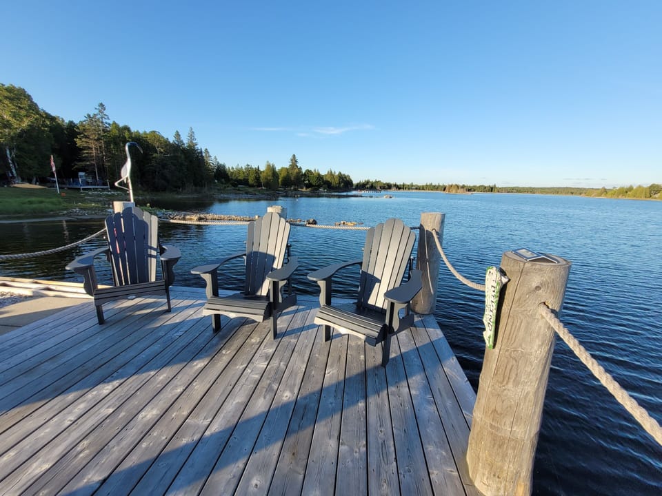 Muskoka Chairs on dock
