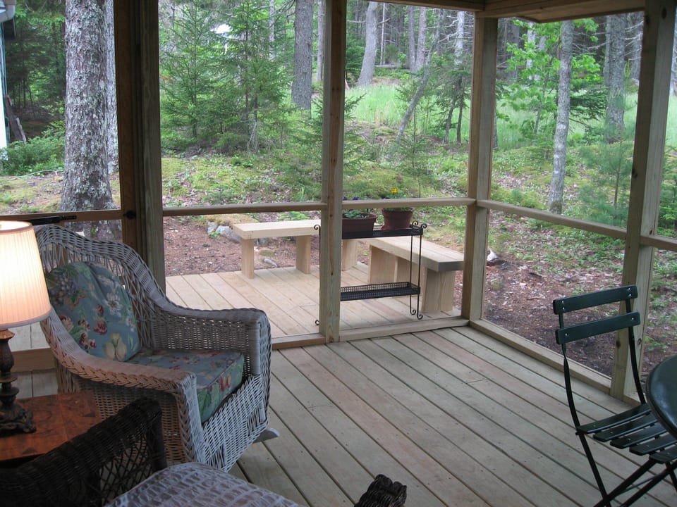 Interior of screened porch