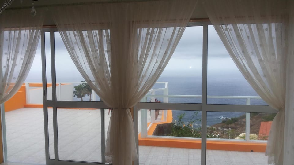 view from upstairs bed