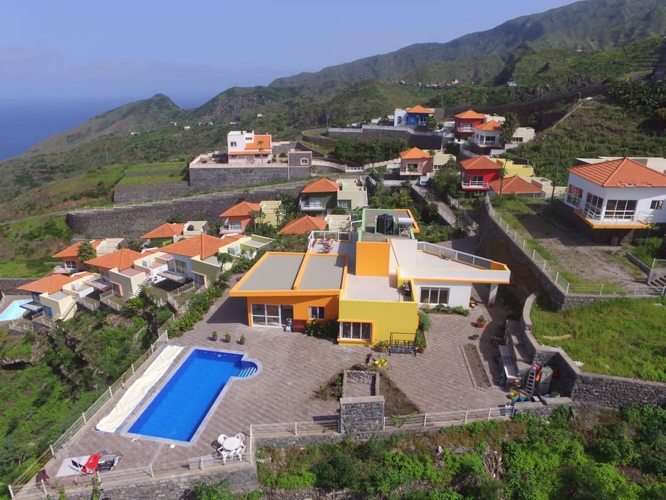 Villa seen from the pool side