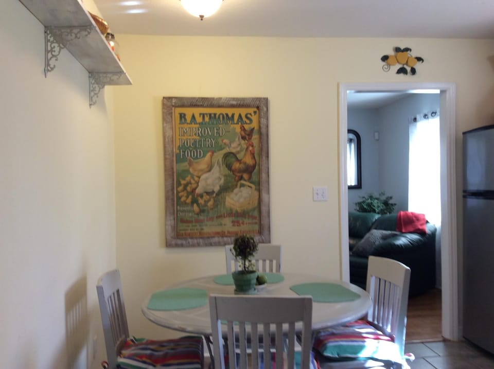 Breakfast nook in the kitchen.