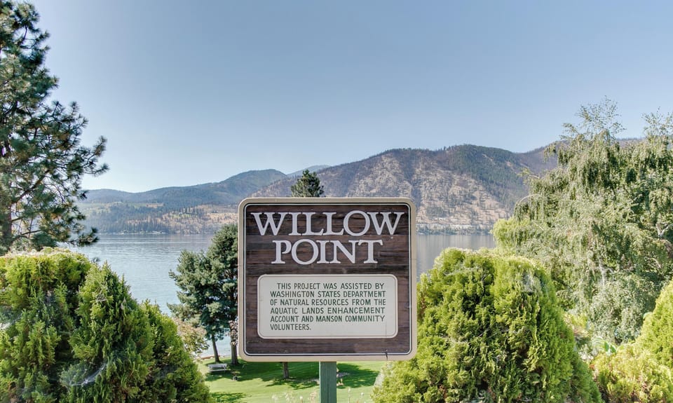 Willow Point Park offers stunning lake and mountain views just steps from the property.