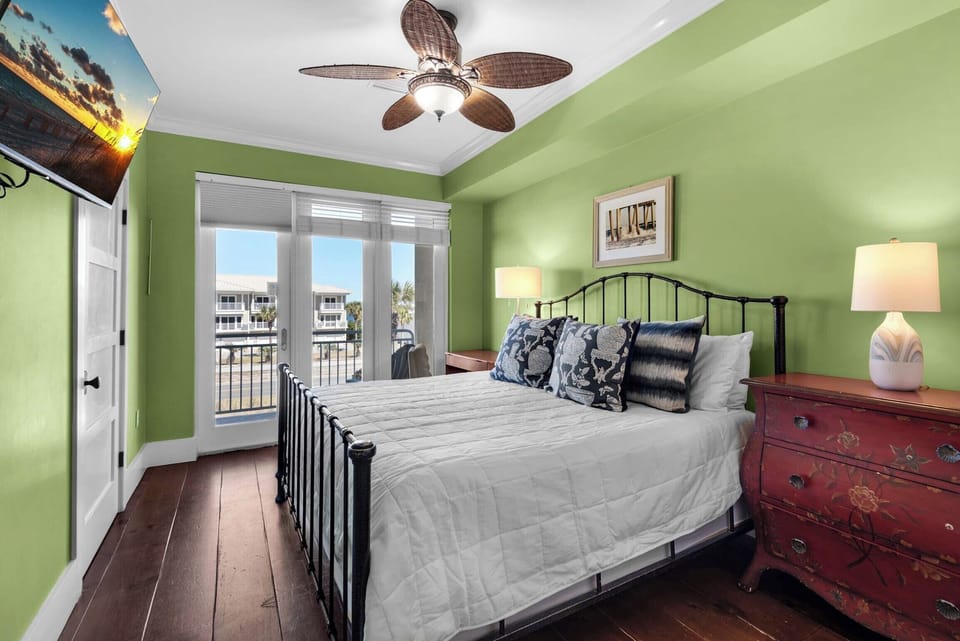 Master bedroom with balcony access