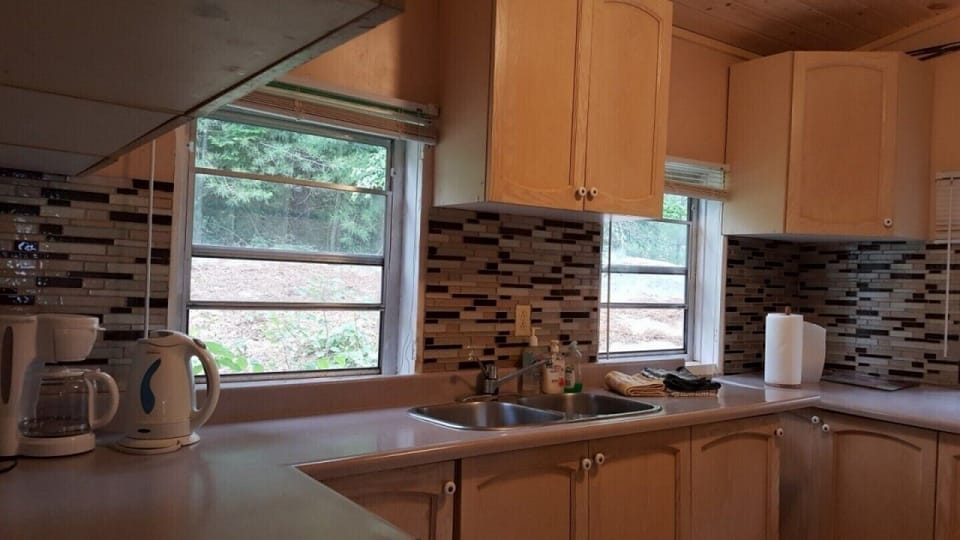 Modern kitchen witn tile backsplash