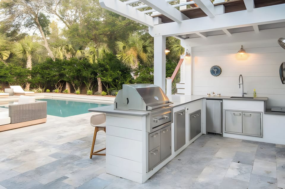 Outdoor kitchen.