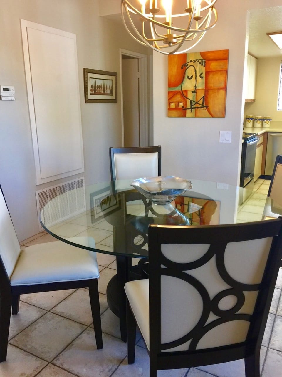 glass top kitchen table
