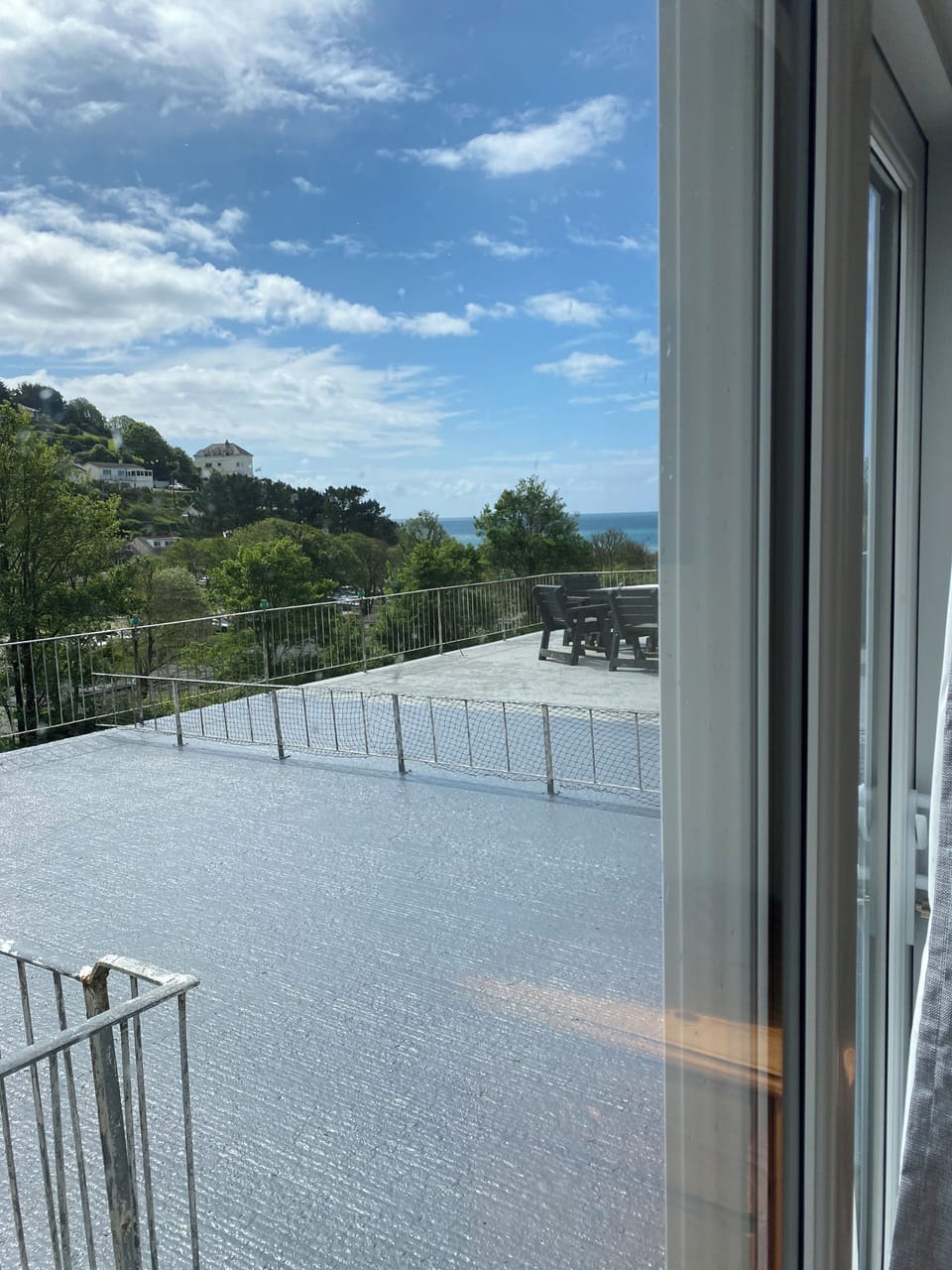 Sat in (the main bedroom) bed looking out