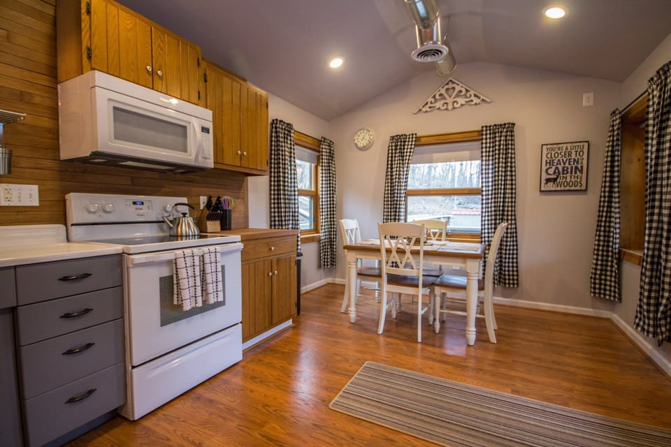 Cozy, rustic touches throughout the cabin