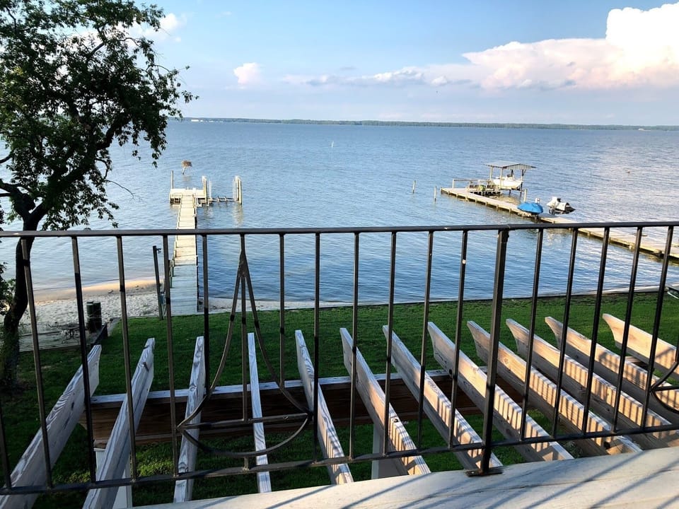 View from the upstairs on the balcony. Sit and have your morning coffee.