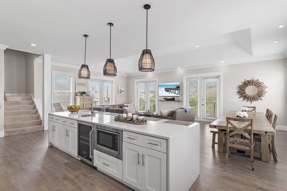 Buena Vista - Seagrove Beach - Third Floor - Kitchen Area - Buena Vista - Seagrove Beach - Third Floor - Living, Dining, and Kitchen Area