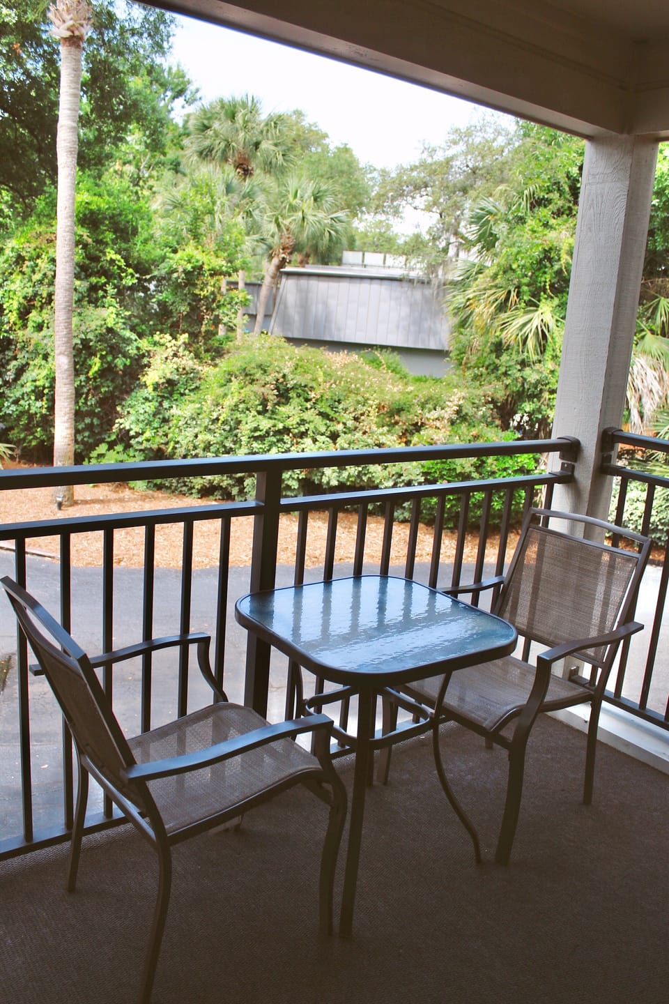 Nice tropical feel on patio