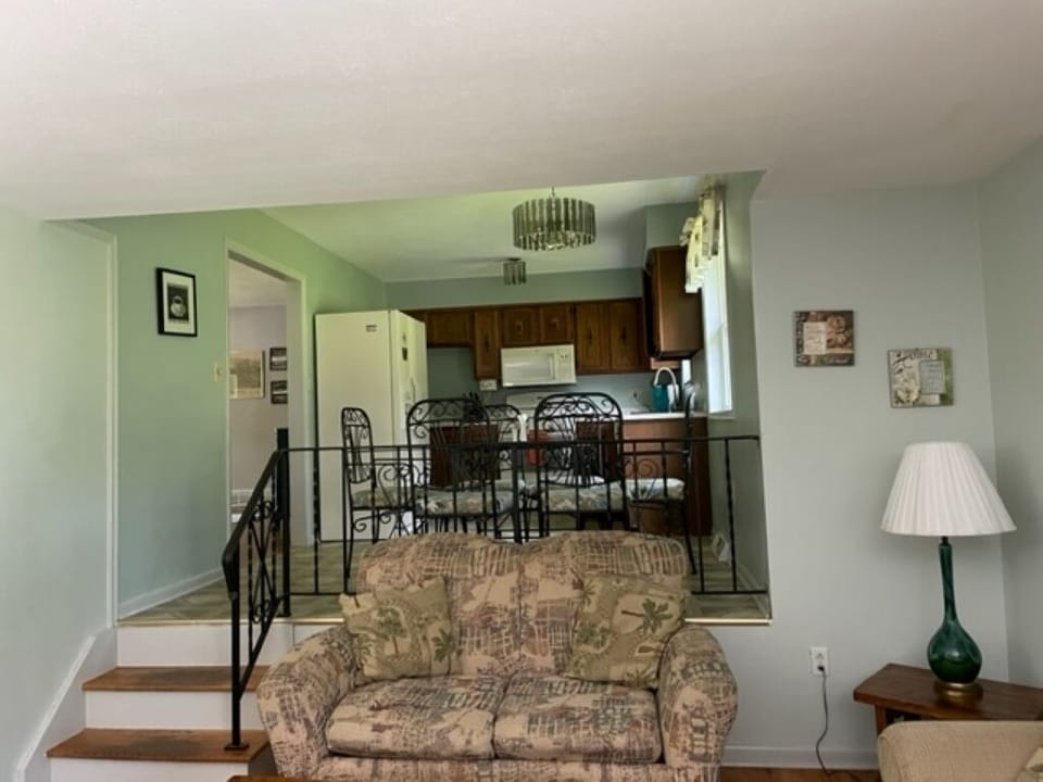 View of kitchen from living room.