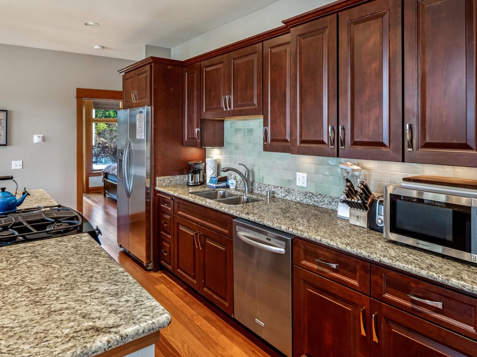 Fully stocked kitchen
